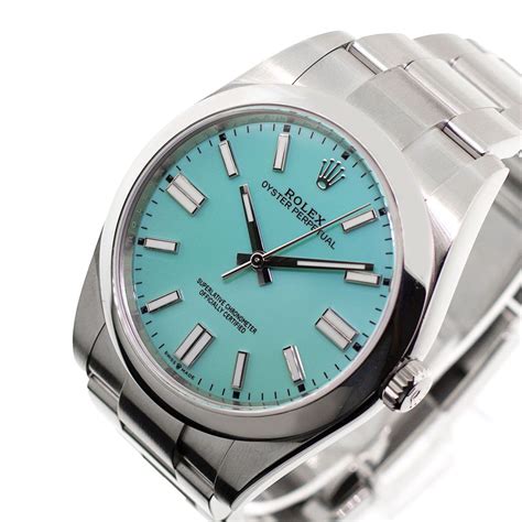 rolex oyster 39mm blue|rolex with tiffany blue dial.